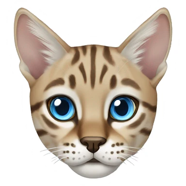 Lynx bengal cat with light Blue eyes sticker
