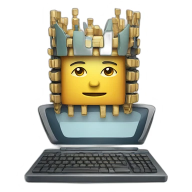 Computer chip king sticker