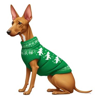 Pharaoh Hound wearing christmas Sweatshirt  sticker