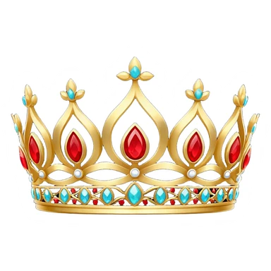 Red gold tiara sticker