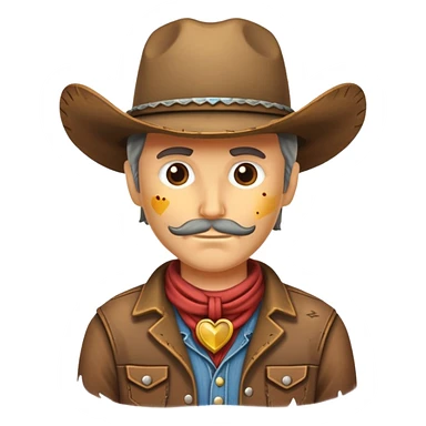 cowboy heart sticker