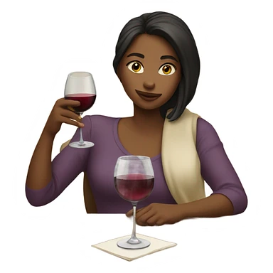 Girl sipping wine sticker