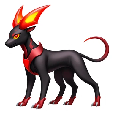 Shiny Gothic Exotic Futuristic Houndoom-Genesect-Torracat-Pokémon-Fakémon-hybrid-creature sticker