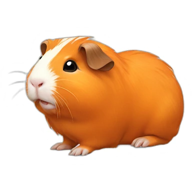 orange guinea pig  sticker