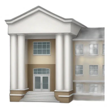 White School building emoji sticker