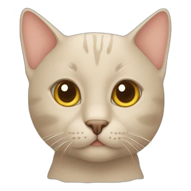 The bald cat sticker