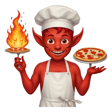 Devil Pizza baker sticker