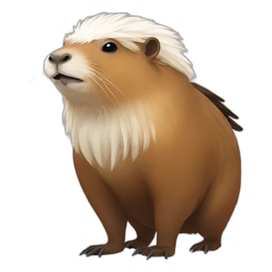 capybara with eagle wings sticker