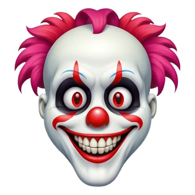 skull mixed with clown sticker