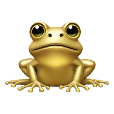 Gold frog sticker