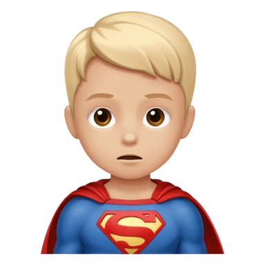 Ein Kind fühlt sich hilflos und beginnt sich wie ein bewunderter Superheld zu verhalten sticker