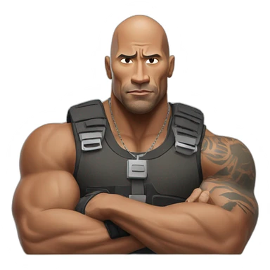 The rock qui joue a fortnite sticker