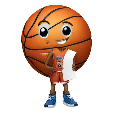 Basketball saying thank you sticker