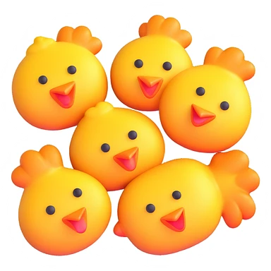 chicken nuggets, appetizing and shiny 3D emoji style sticker
