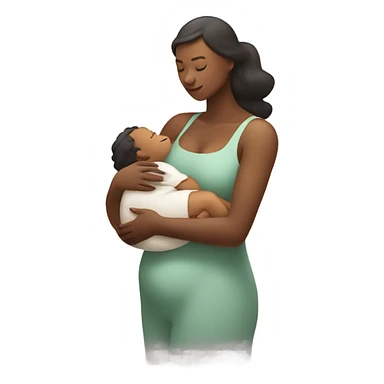 Woman breastfeeding invisible baby sticker