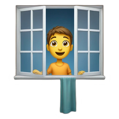 Kid standing in window sticker