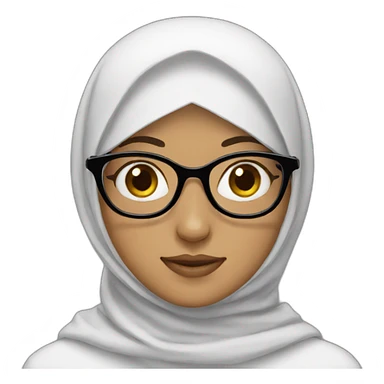 Girl with hijab and specs sticker