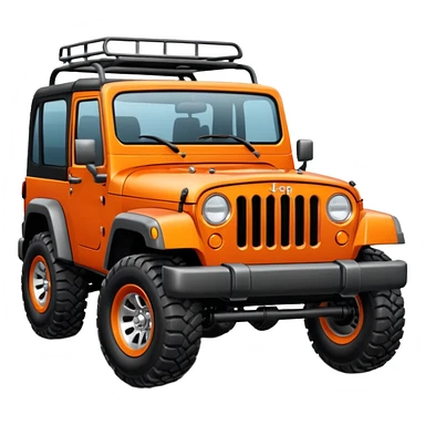 Orange jeep sticker