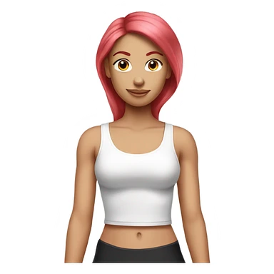 Pink Pilates princess girl red hair  sticker
