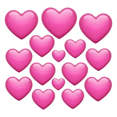 Many pink hearts  sticker