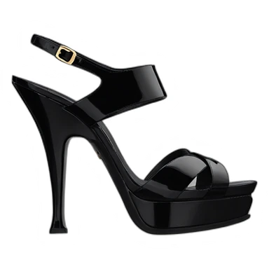 Ysl TRIBUTE heel SANDAL black PATENT LEATHER sticker