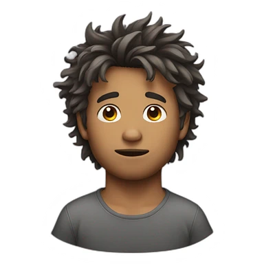 Guy with messy hair sticker