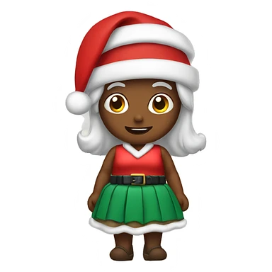 santa in a skirt  sticker