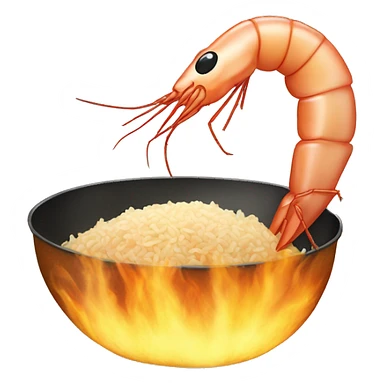 Shrimp frying rice sticker
