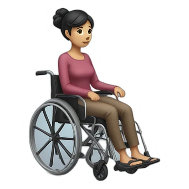 Dark haired woman unable to walk sticker