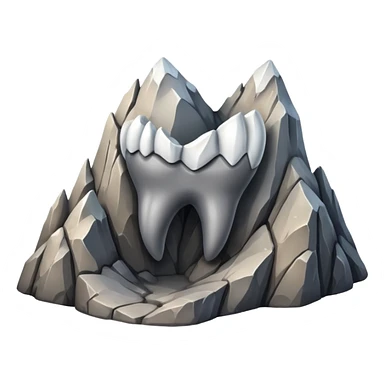 Mountain rock tooth sticker