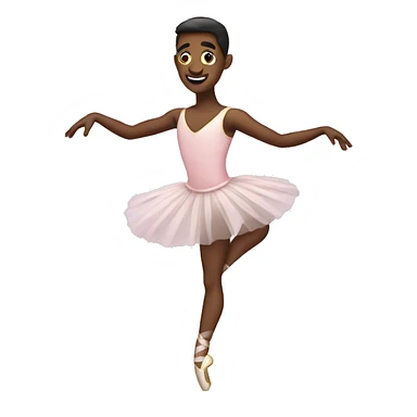 Man ballerina dancing sticker