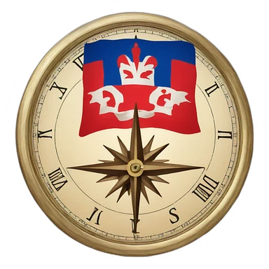 quebec flag on a compass sticker