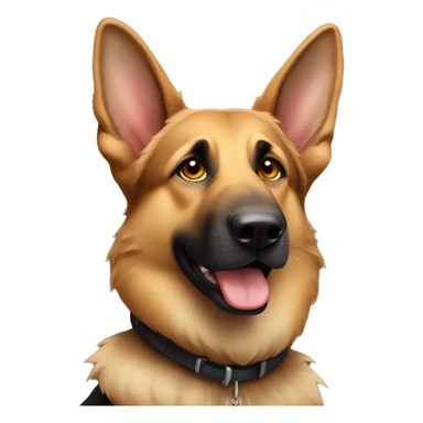 old germanshepherd with knick ears sticker