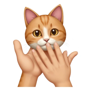 finger in cat sticker
