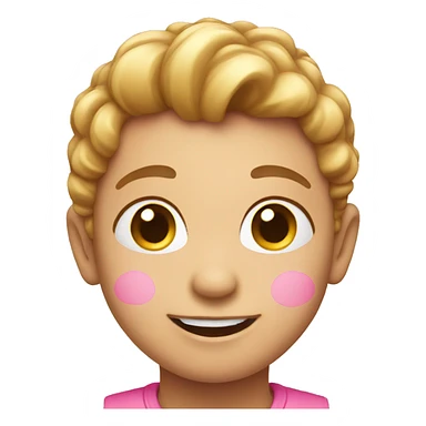 Loving emoji pink sticker