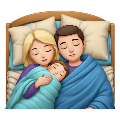 couple sleeping together  sticker