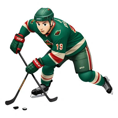 Minnesota Wild ice hockey full player sticker