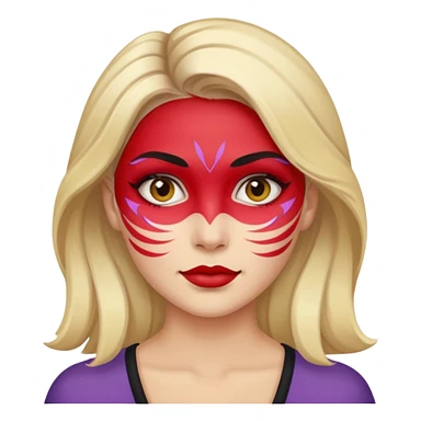 face painted woman  sticker