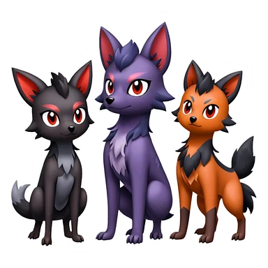 Noibat-Houndour-Zorua (full body) sticker