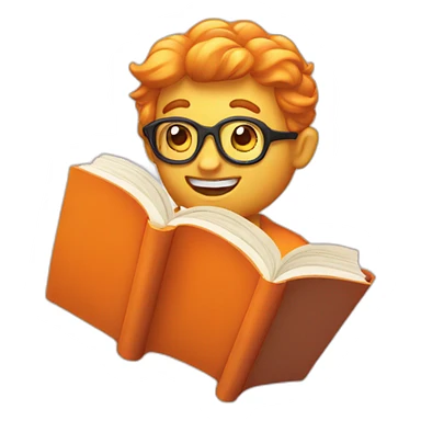 Livre orange sticker