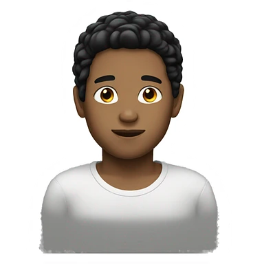 whte boy with black hair sticker