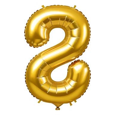 gold balloon shaped like number 9 sticker