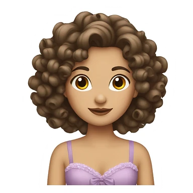 Brunette princess with curls  sticker