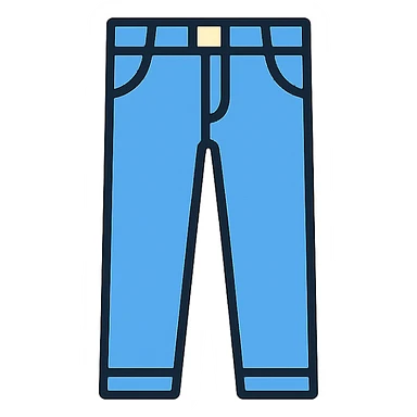 blue denim jeans, iconic style sticker