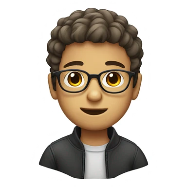 Cute Boy with glasses sticker