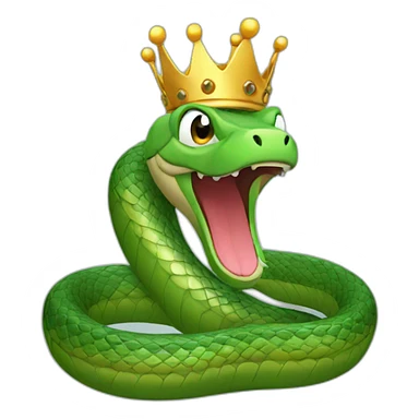 snake emoji with crown sticker