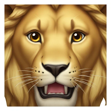lion ungry sticker
