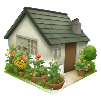 Garden with shed  sticker