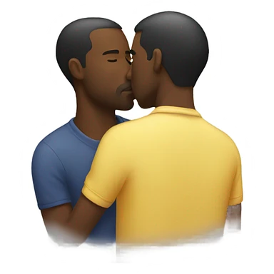 black man kissing sticker