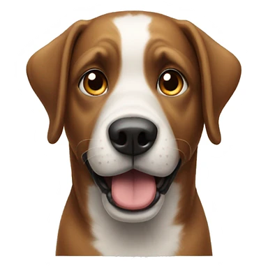 friendly dog looking straight ahead sticker